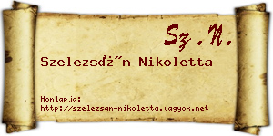 Szelezsán Nikoletta névjegykártya